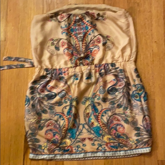 silky strapless dress - Picture 3 of 3